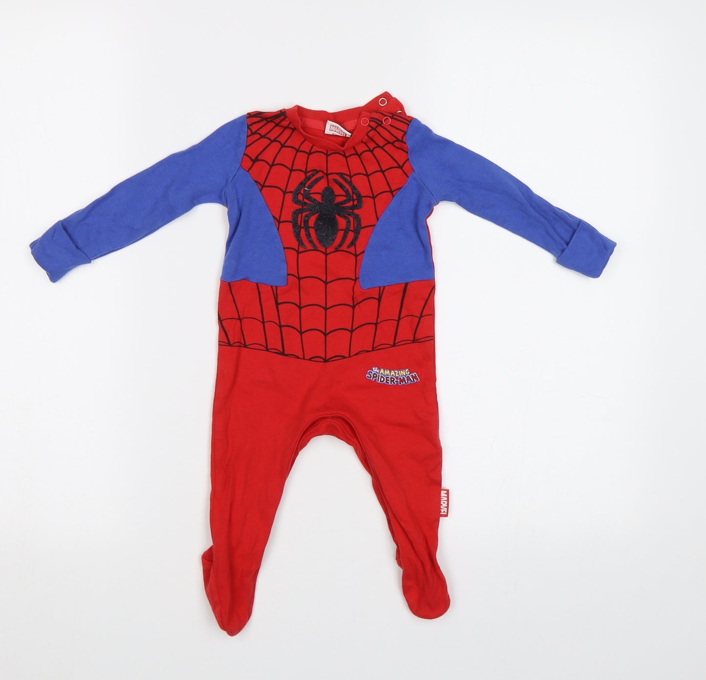 Marvel Baby Red   Babygrow One-Piece Size 3-6 Months  - Spider Man