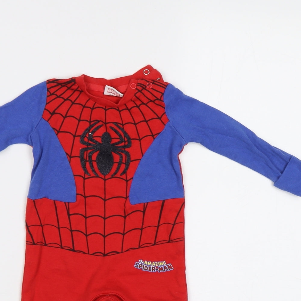Marvel Baby Red   Babygrow One-Piece Size 3-6 Months  - Spider Man