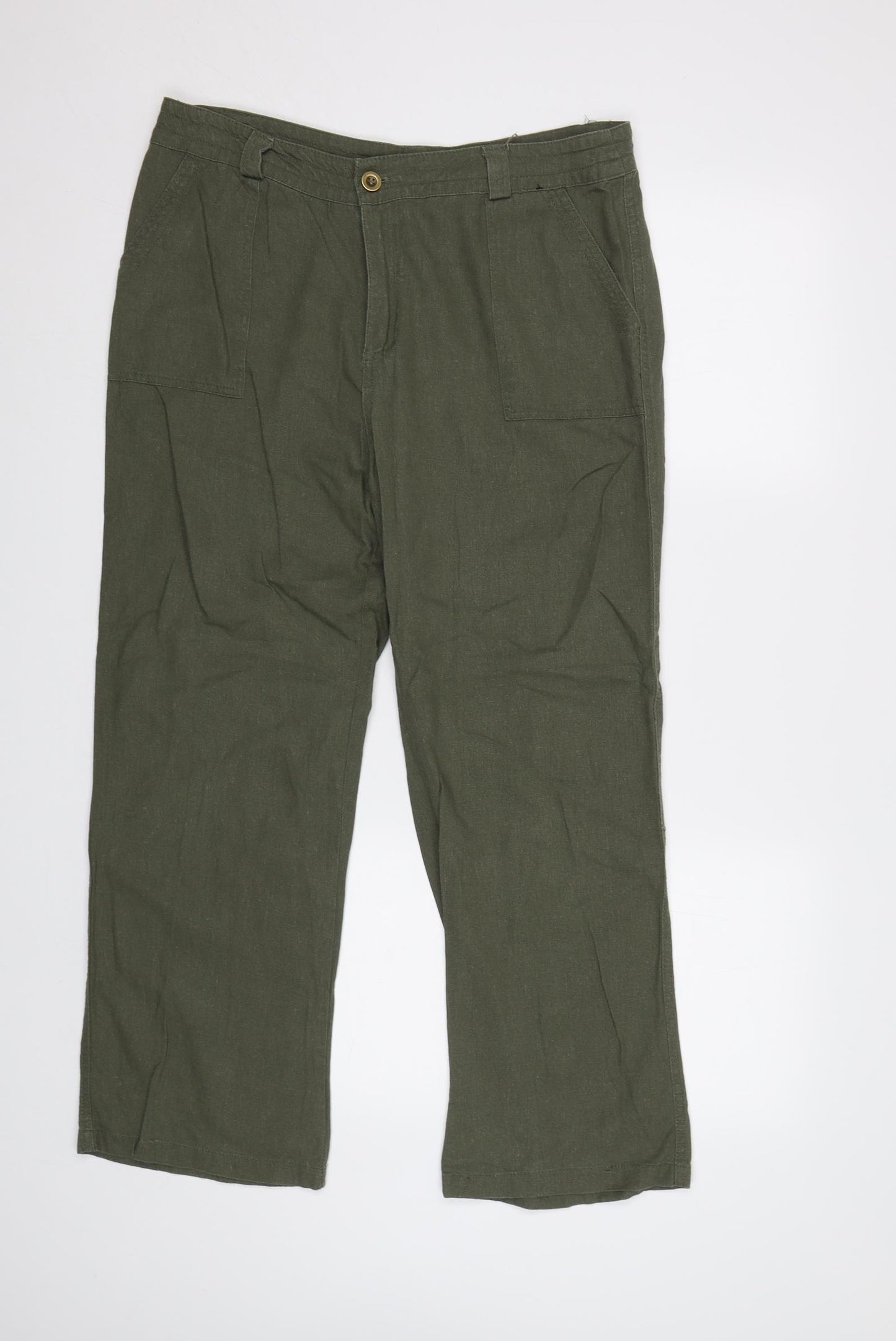 Primark Womens Green   Trousers  Size 14 L28 in