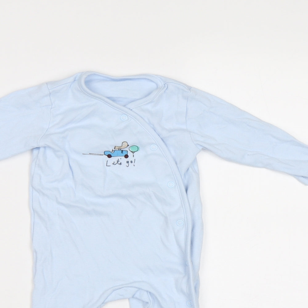 M&S Baby Blue   Babygrow One-Piece Size 6-9 Months