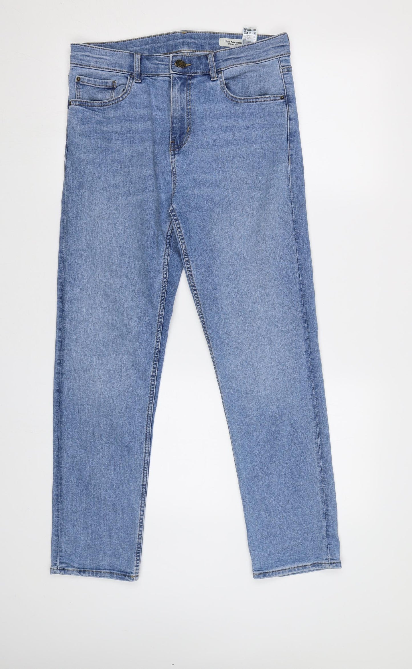 M&S Womens Blue   Straight Jeans Size 12 L28 in