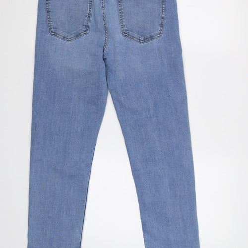 M&S Womens Blue   Straight Jeans Size 12 L28 in