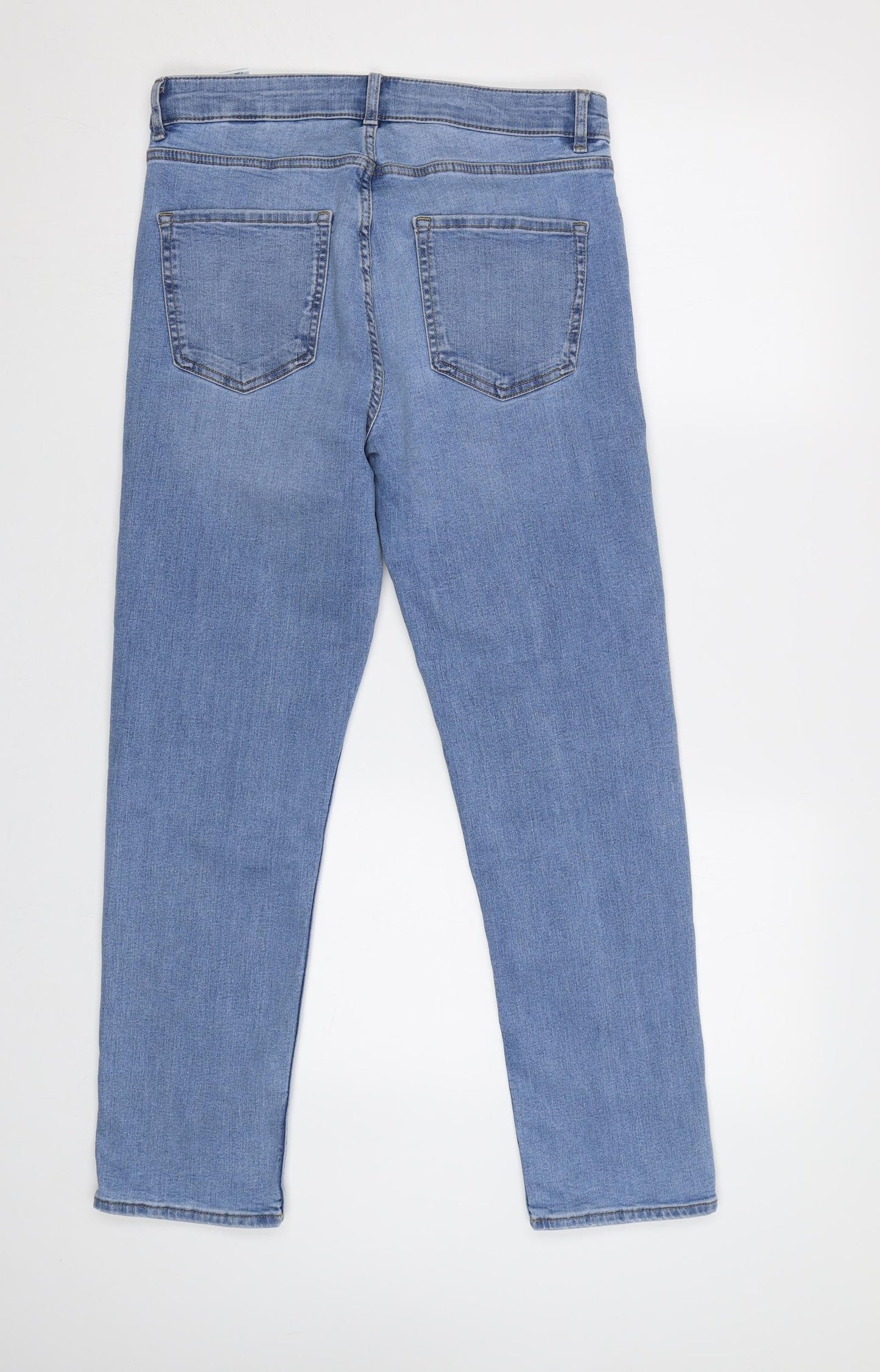 M&S Womens Blue   Straight Jeans Size 12 L28 in