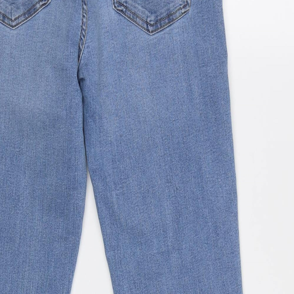 M&S Womens Blue   Straight Jeans Size 12 L28 in