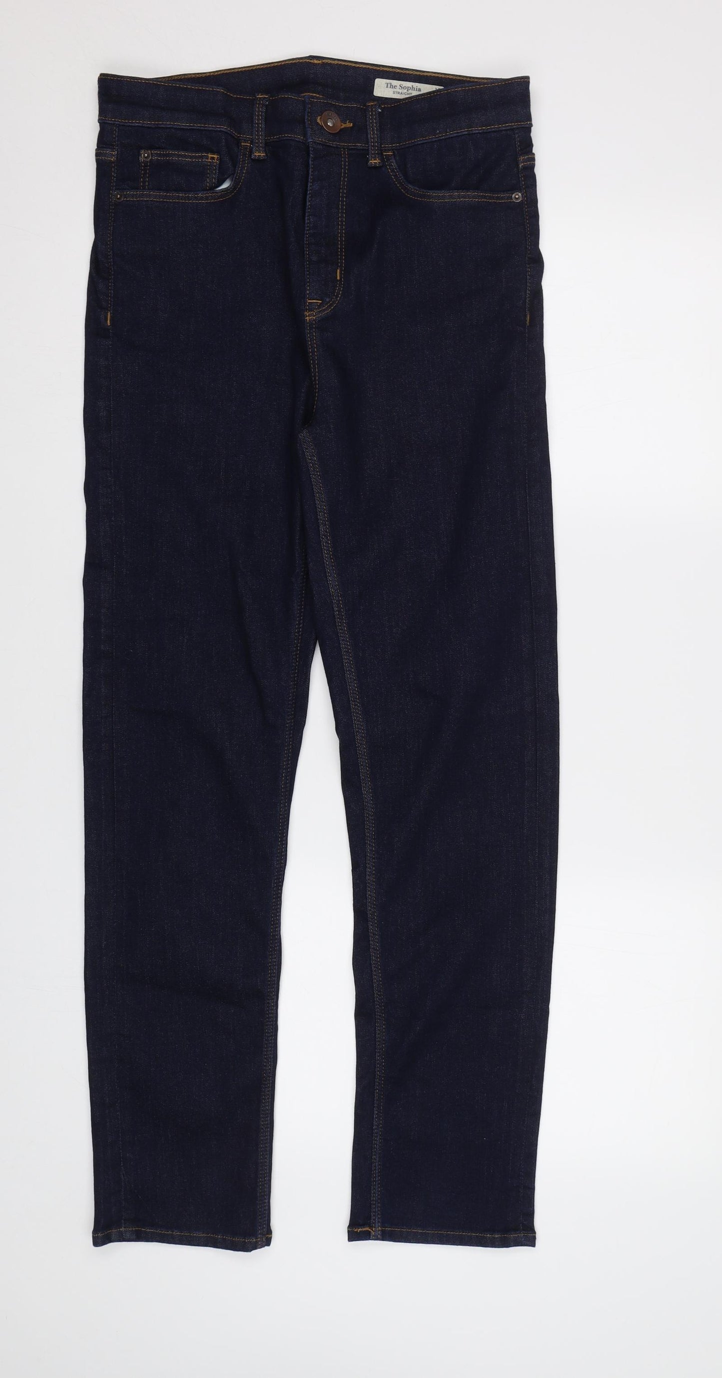 M&S Womens Blue   Straight Jeans Size 12 L29 in