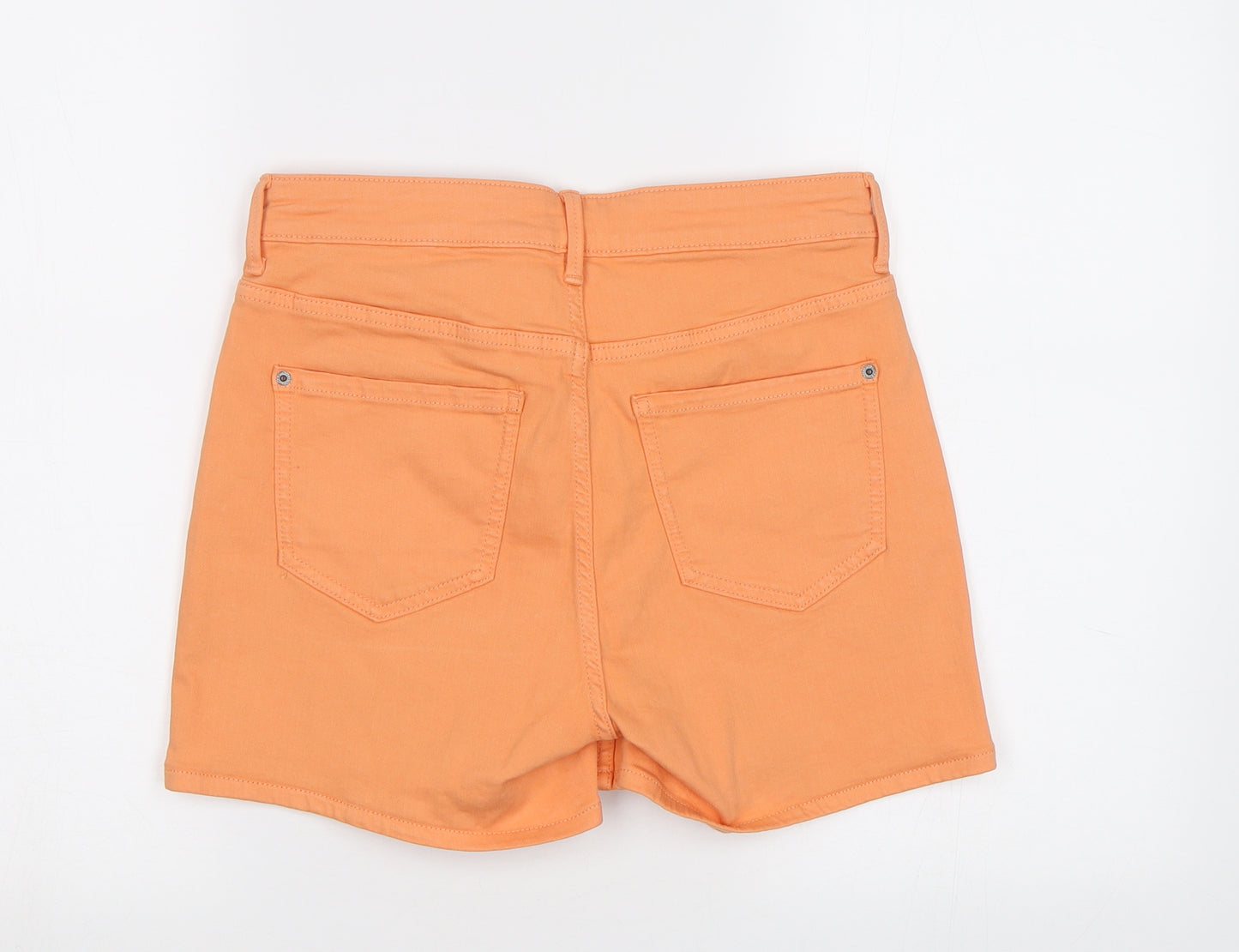 M&S Womens Orange   Chino Shorts Size 10