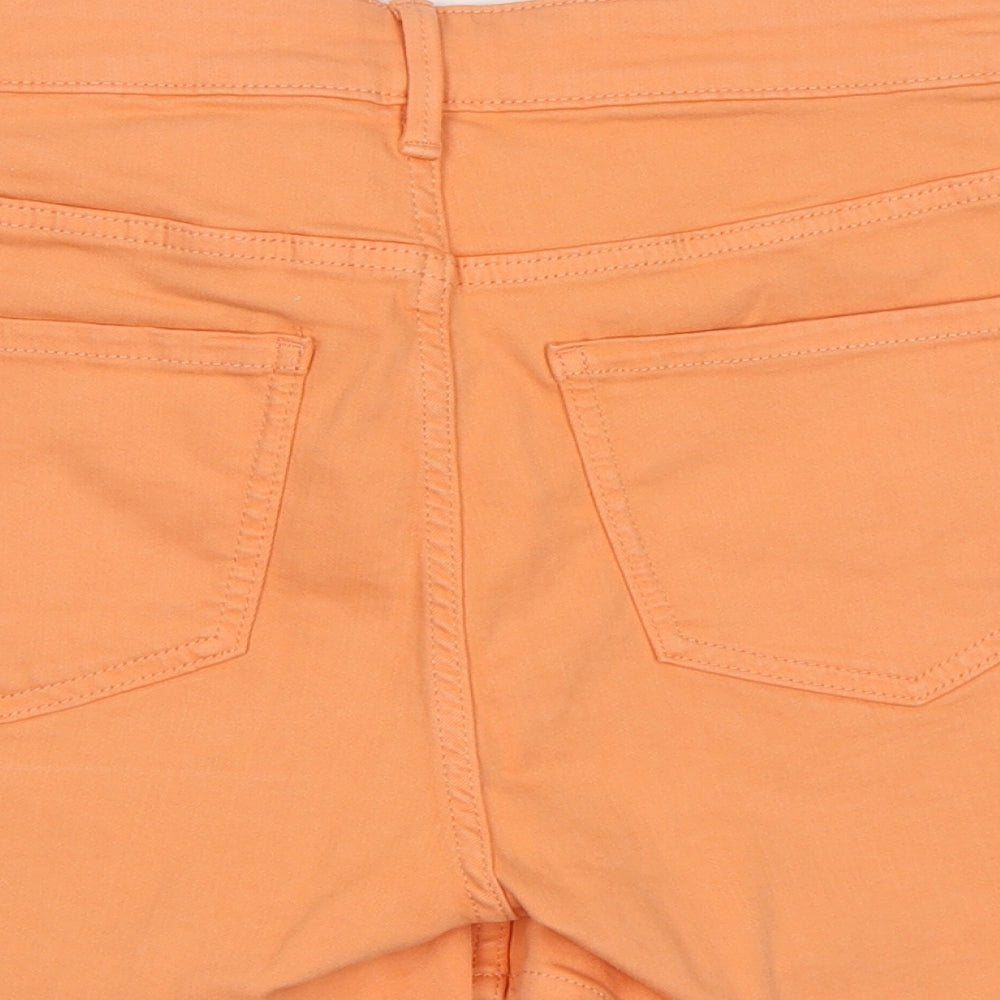 M&S Womens Orange   Chino Shorts Size 10