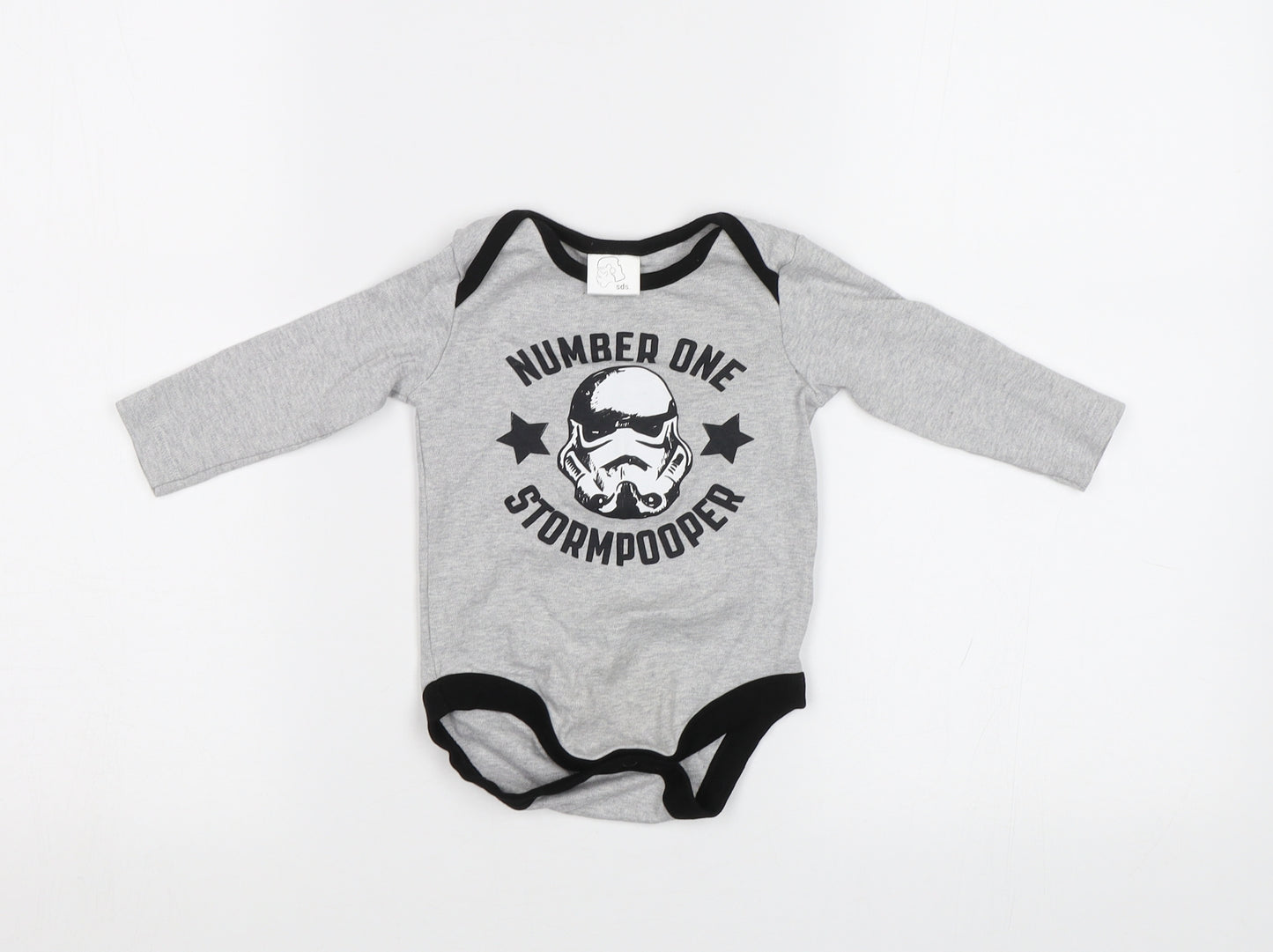 Sds Baby Grey   Romper One-Piece Size 6-9 Months  - Star Wars