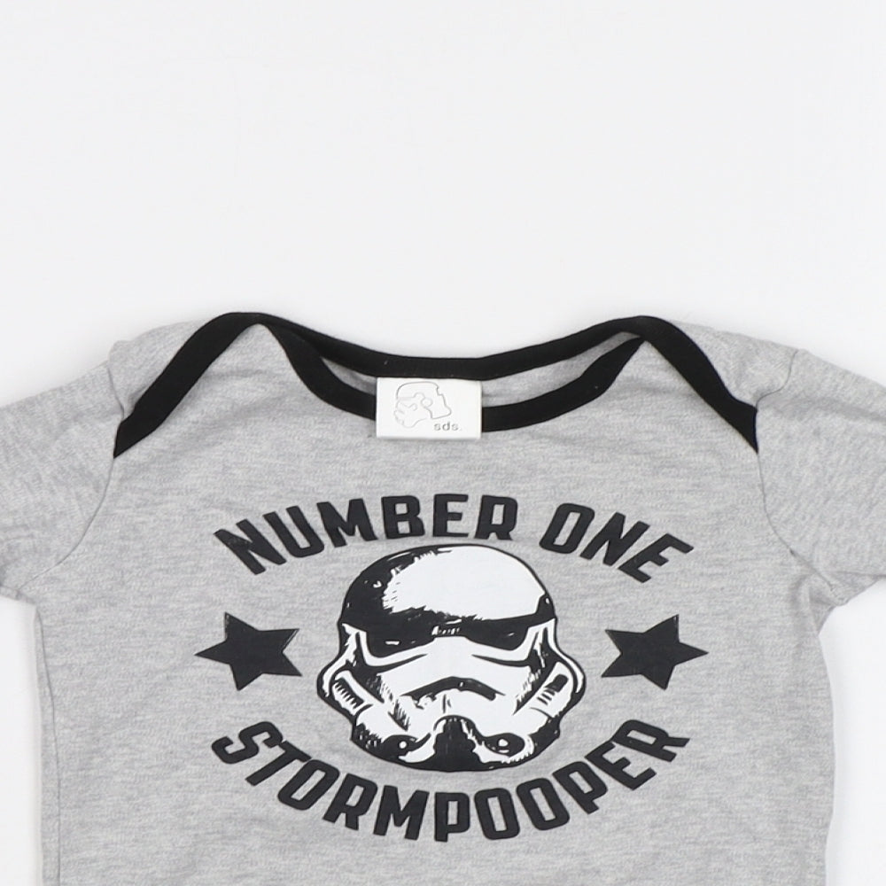Sds Baby Grey   Romper One-Piece Size 6-9 Months  - Star Wars