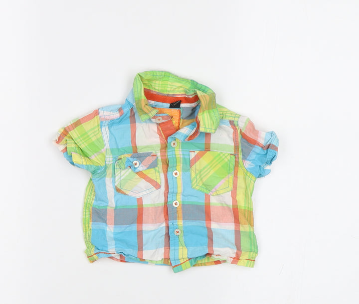 NEXT Baby Multicoloured Check Basic Button-Up Size 3-6 Months