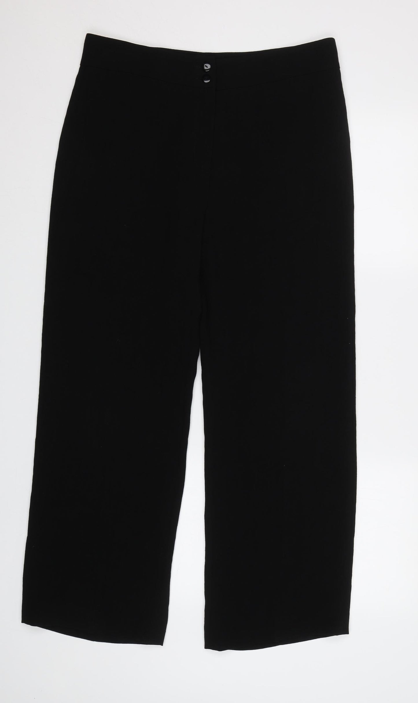 Gold Womens Black   Trousers  Size 14 L28 in