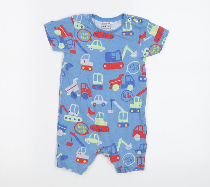 Blue Zopo Baby Blue Babygrow One-Piece Size 18 Months - Car print