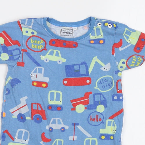 Blue Zopo Baby Blue   Babygrow One-Piece Size 18 Months  - Car print