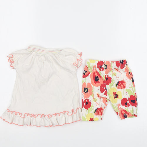 George Baby White Floral   Pyjama Set Size 0-3 Months
