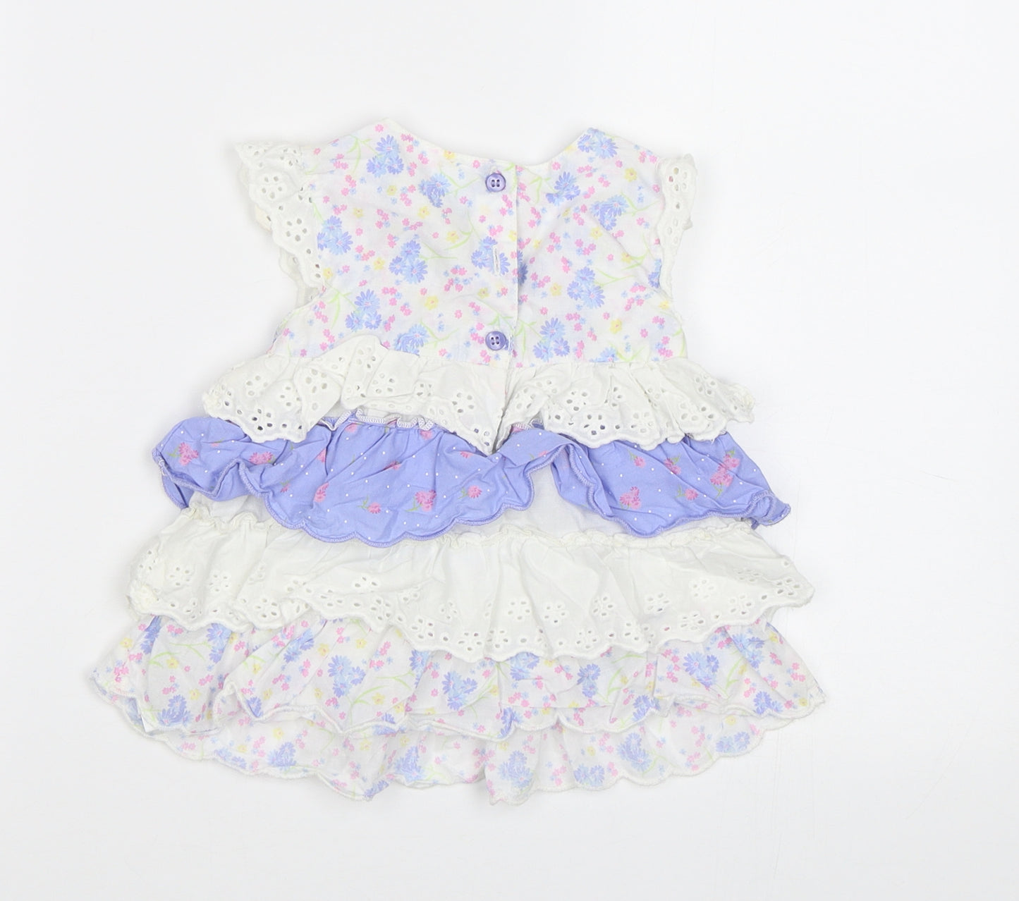 Mothercare Baby White Floral  A-Line  Size 9-12 Months