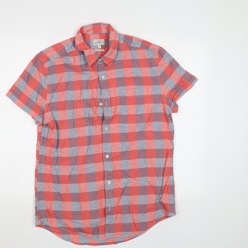 NEXT Mens Red Check   Button-Up Size M