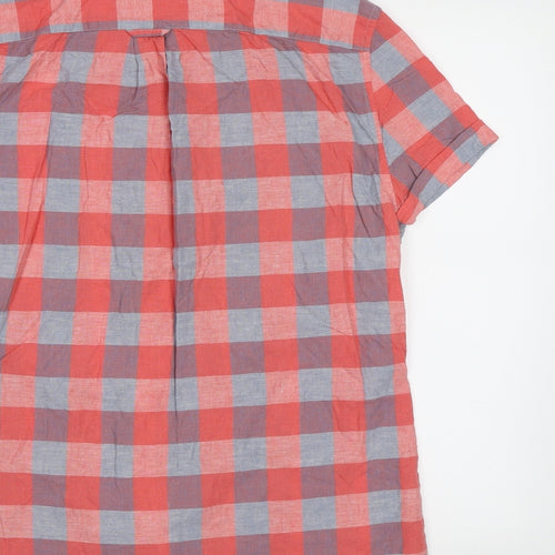 NEXT Mens Red Check   Button-Up Size M