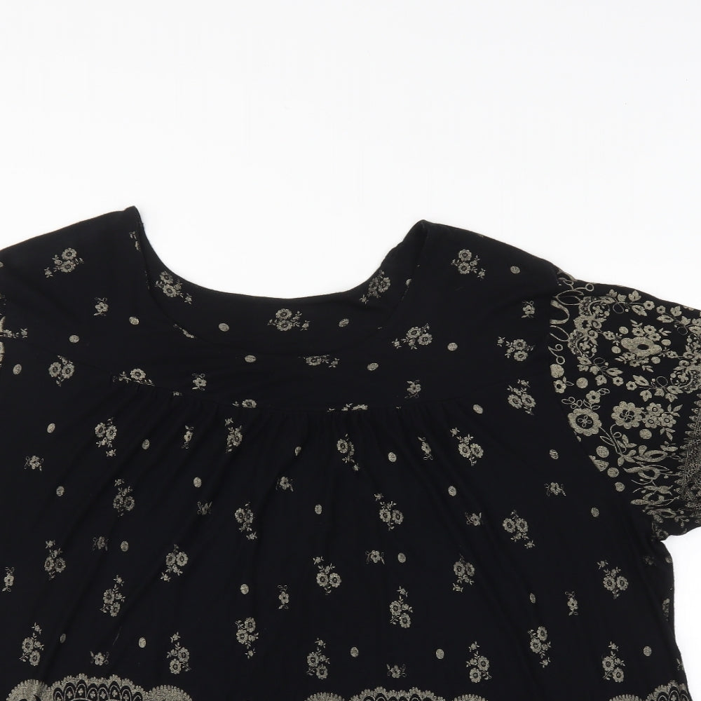 love yours Womens Multicoloured Floral  Basic T-Shirt Size 32