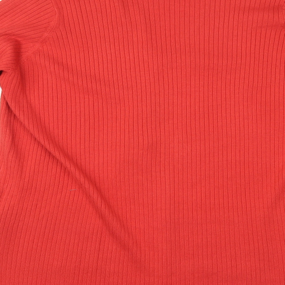 JD Williams Womens Orange Striped  Cardigan Jumper Size 26
