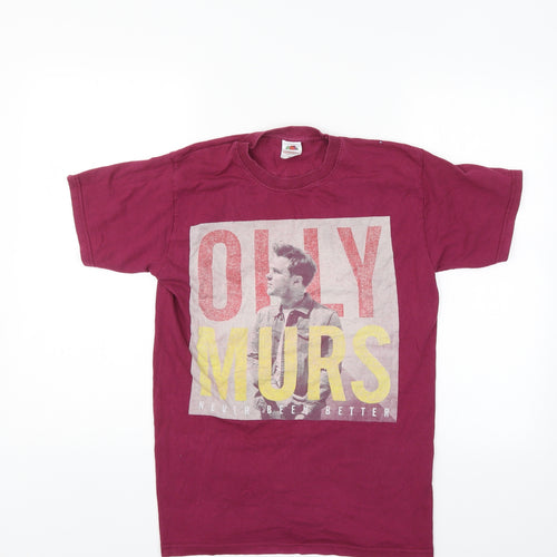 Fruit of the Loom Womens Purple   Basic T-Shirt Size S
