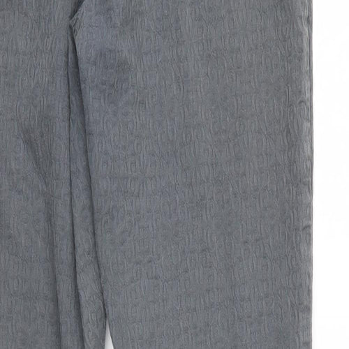 Isabi Womens Grey Geometric Denim Skinny Jeans Size 10 L30 in