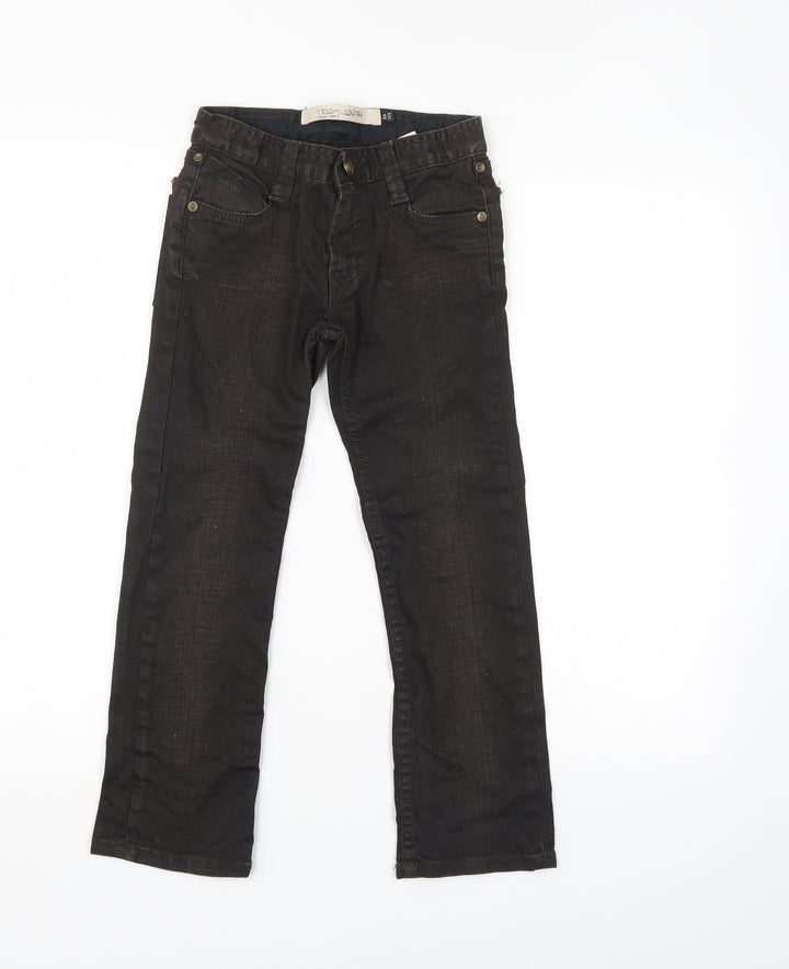 Teddy Smith Womens Brown Denim Straight Jeans Size 8 L23.5 in