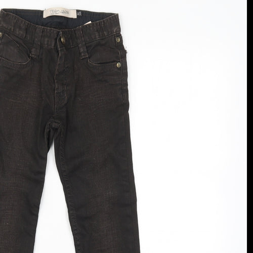 Teddy Smith Womens Brown  Denim Straight Jeans Size 8 L23.5 in