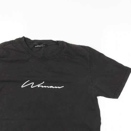 Boohoo Womens Black   Basic T-Shirt Size S
