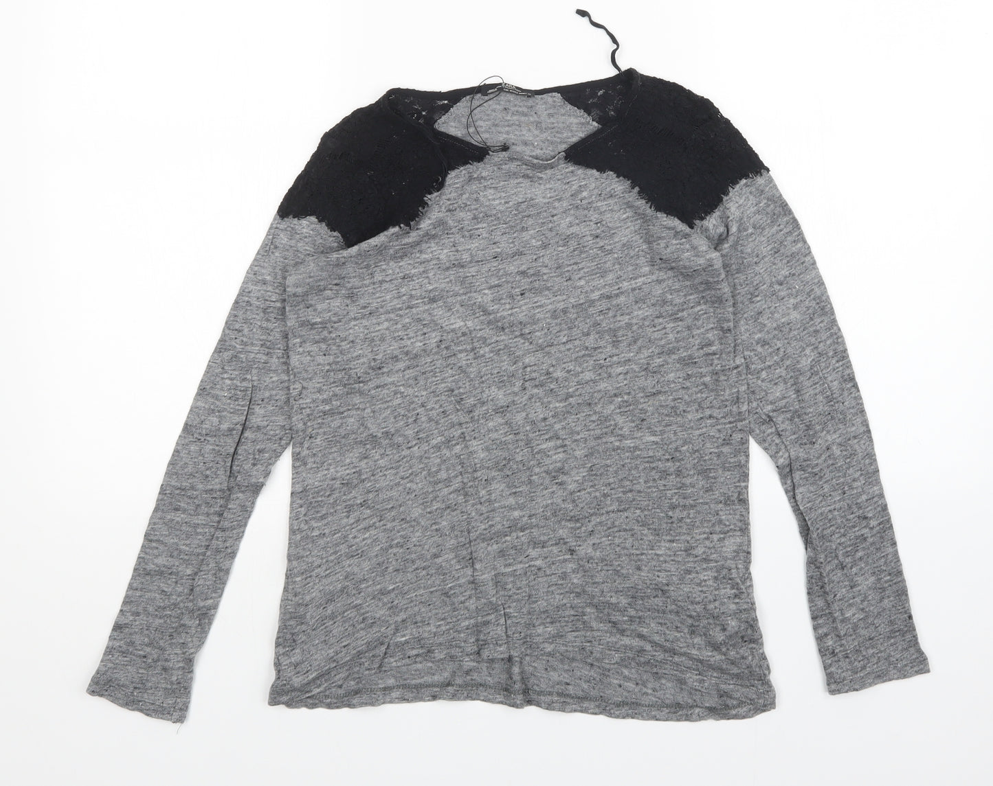 Zara Womens Grey   Basic T-Shirt Size M