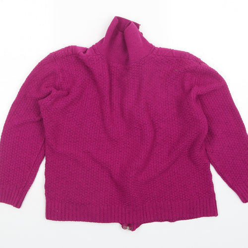 fashion Alert Womens Pink   Full Zip Jumper Size L
