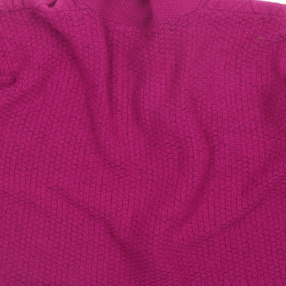 fashion Alert Womens Pink   Full Zip Jumper Size L