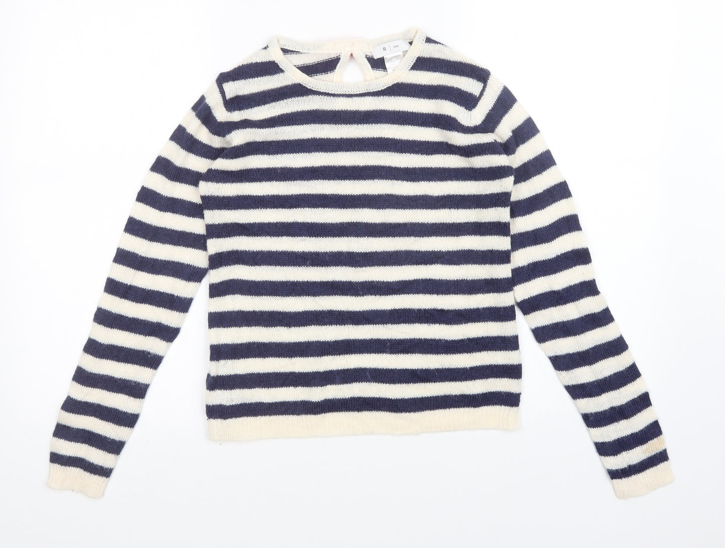 R Kids Girls Multicoloured Striped  Pullover Jumper Size 12 Years