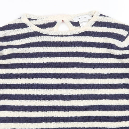 R Kids Girls Multicoloured Striped  Pullover Jumper Size 12 Years