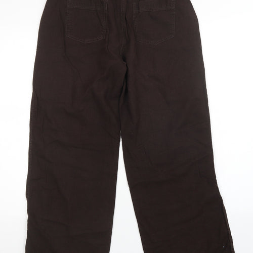 M&S Womens Brown   Trousers  Size 14 L27 in
