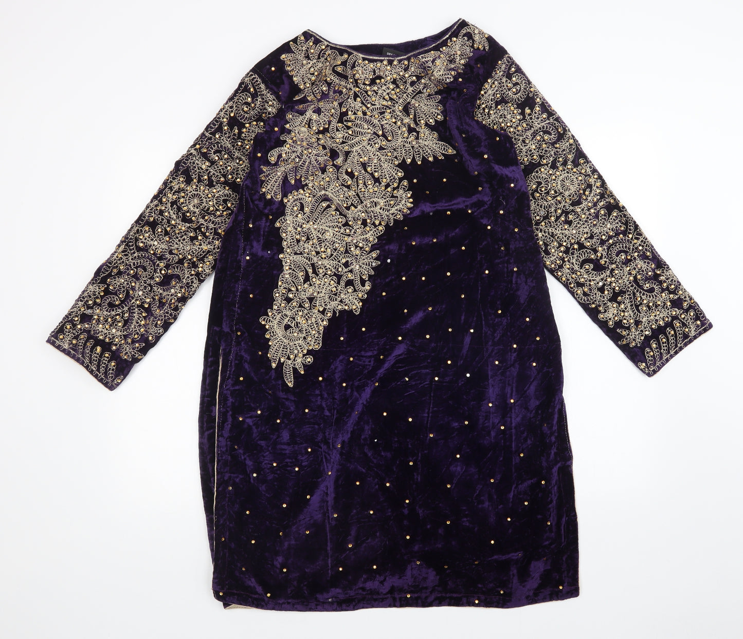 INF Womens Purple Floral  Sheath  Size L