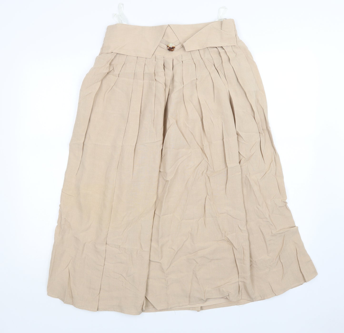 Preworn Womens Beige   A-Line Skirt Size 16
