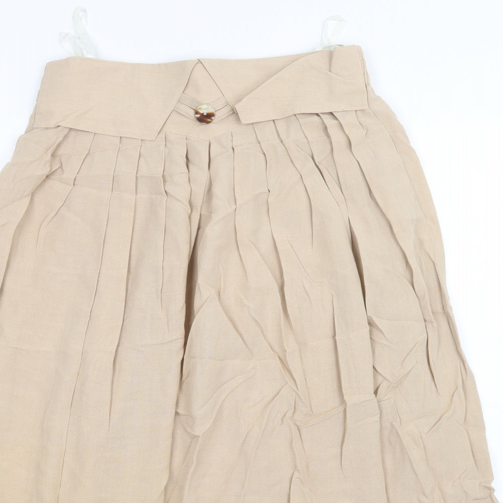 Preworn Womens Beige   A-Line Skirt Size 16