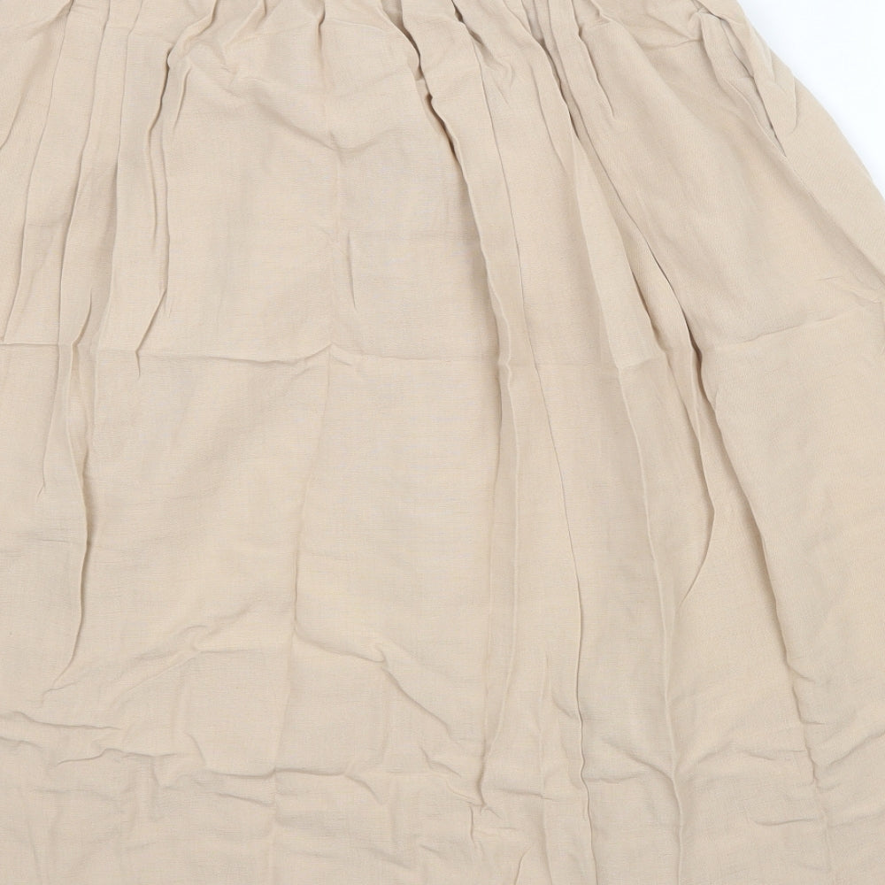 Preworn Womens Beige   A-Line Skirt Size 16