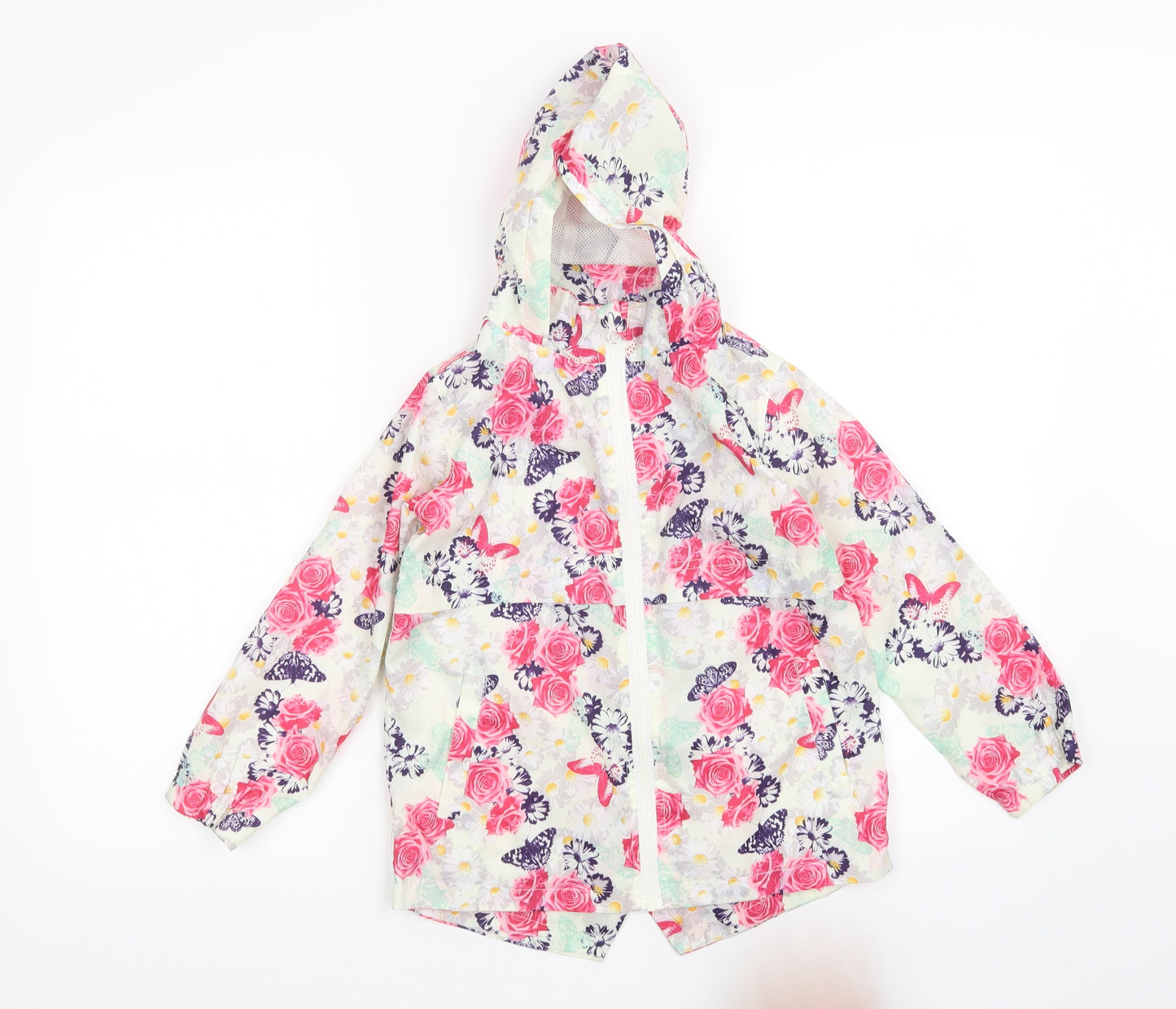 Evie angel Girls Multicoloured Floral  Windbreaker Jacket Size 6 Years