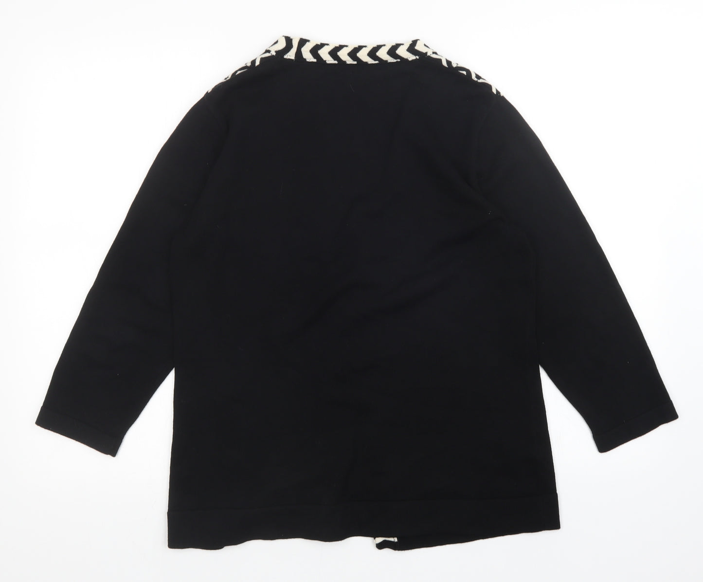 CC Womens Black Striped  Cardigan Jumper Size M