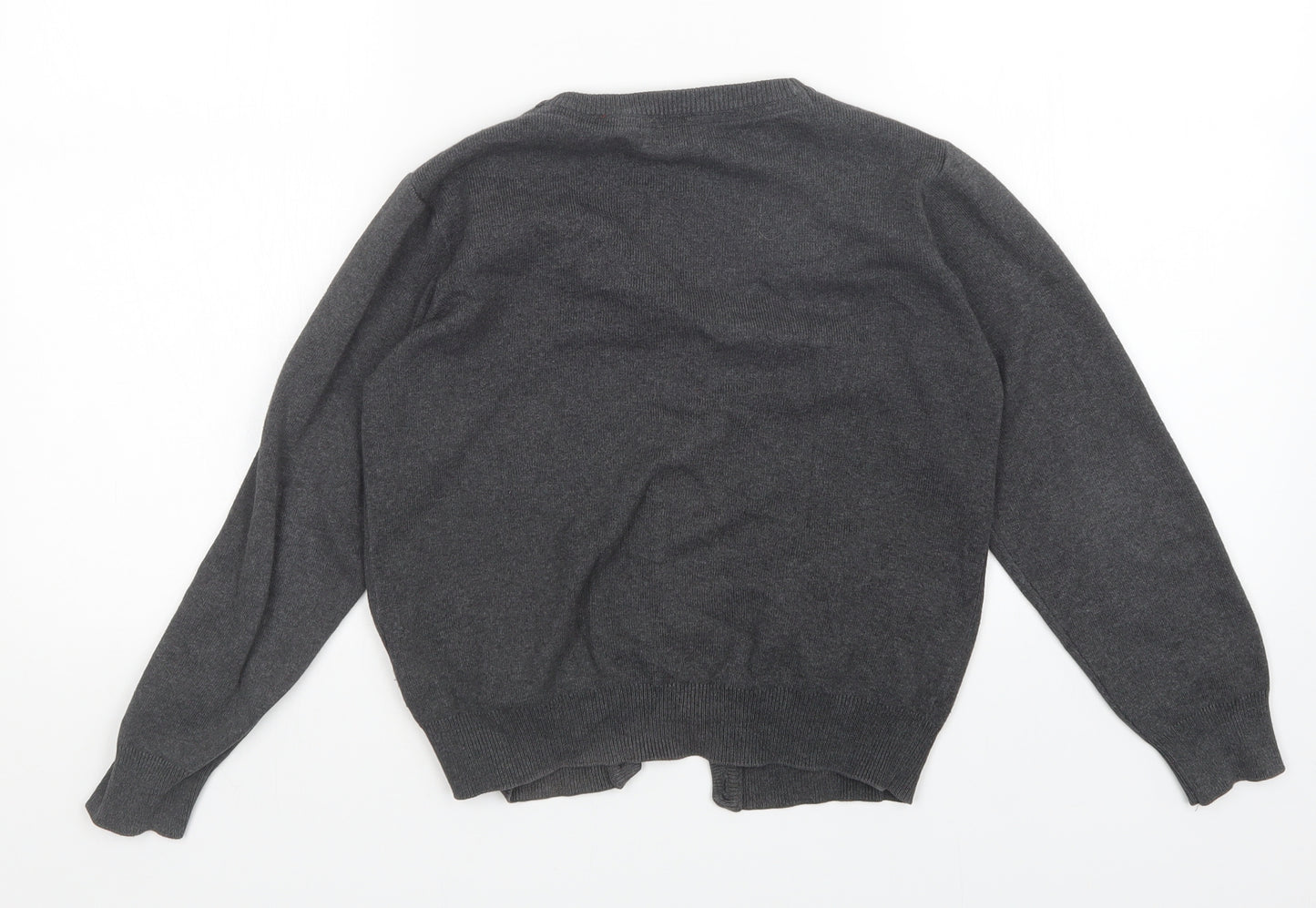 M&S Girls Grey   Cardigan Jumper Size 9-10 Years