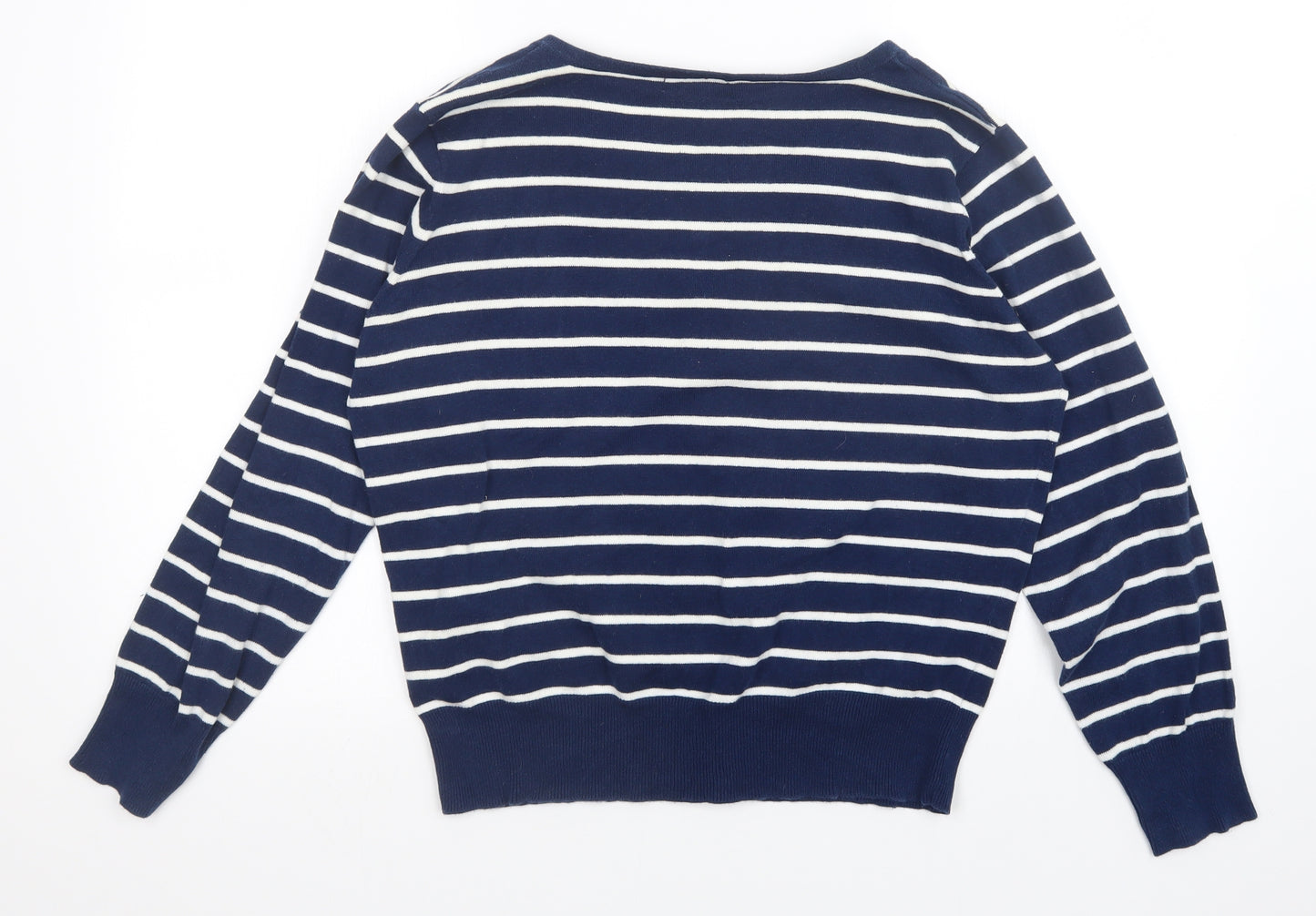 Atmosphere Womens Blue Striped  Cardigan Jumper Size 18