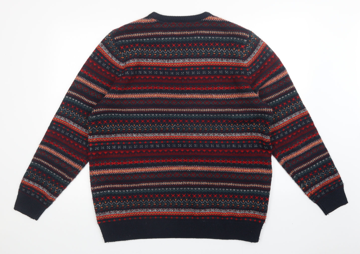 George Mens Multicoloured Striped  Pullover Jumper Size XL