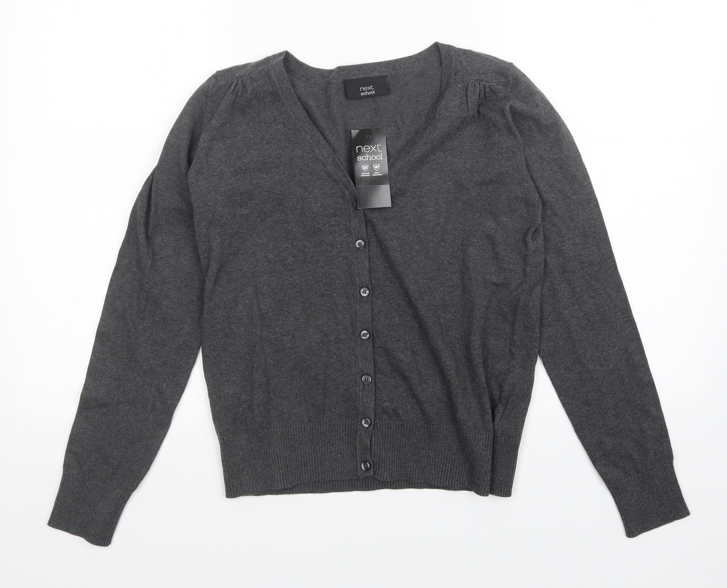 NEXT Girls Grey   Cardigan Jumper Size 13 Years