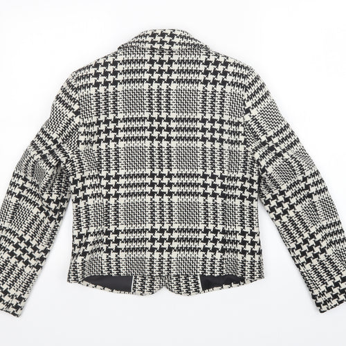 M&S Womens Multicoloured Check  Jacket Coatigan Size 8