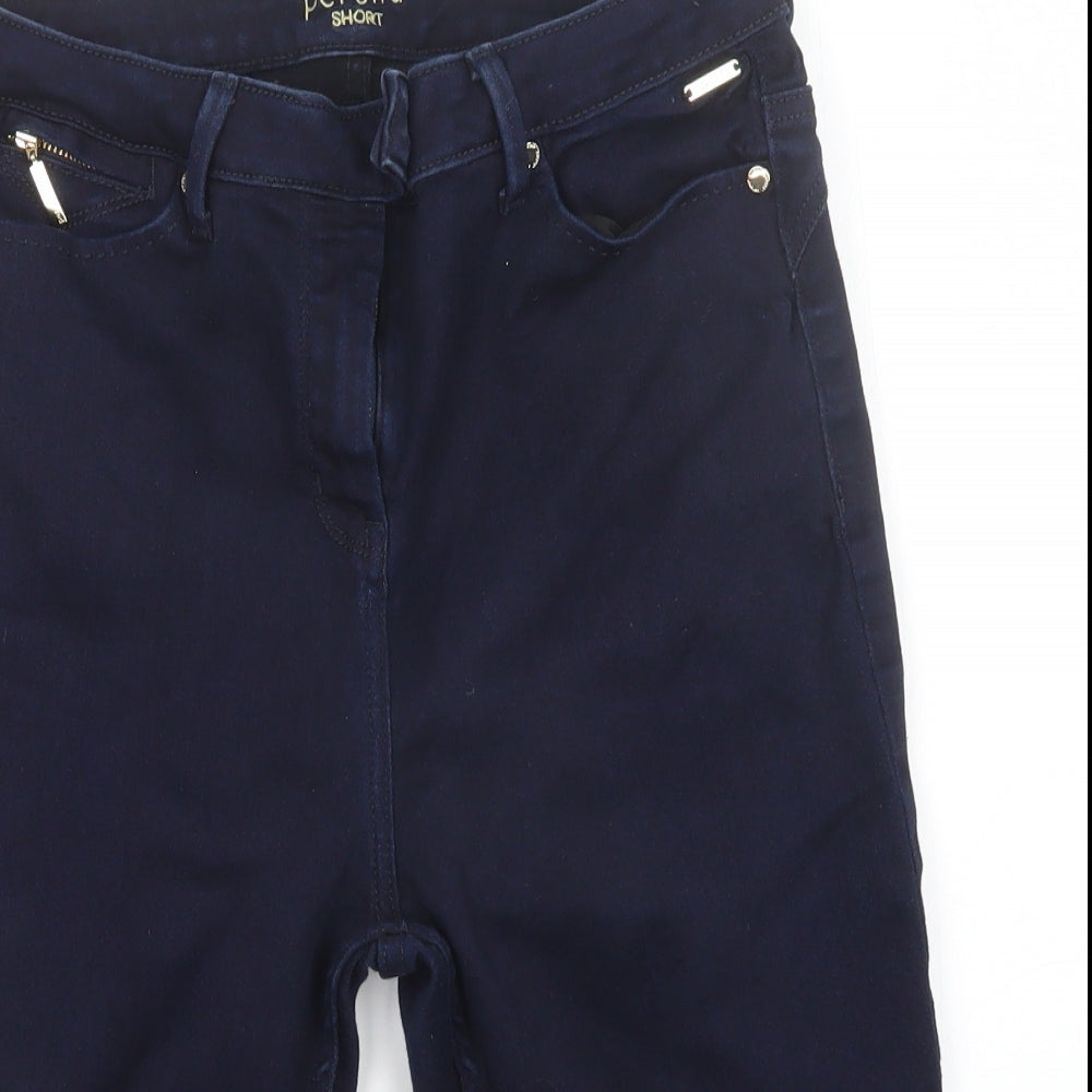 Per Una Womens Blue   Cut-Off Shorts Size 14