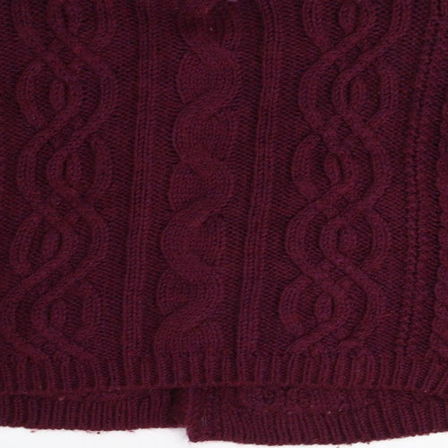 M&S Womens Red  Knit Cardigan Jumper Size 16