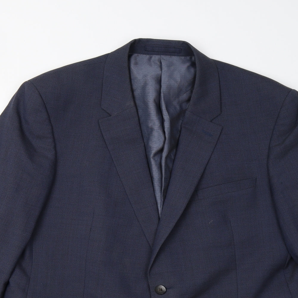 M&S Mens Blue   Jacket Suit Jacket Size 44