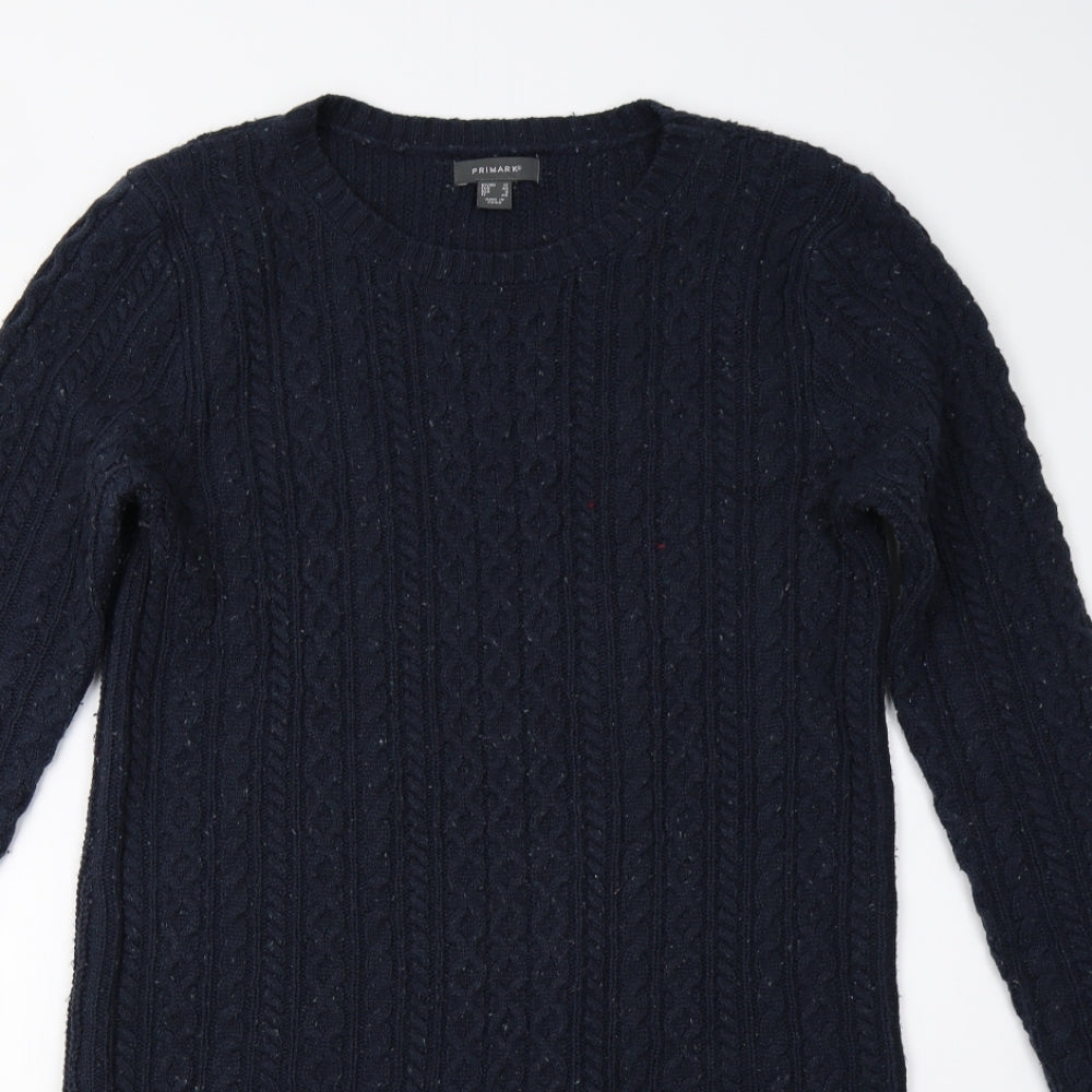 Primark Womens Blue  Knit Jumper Dress  Size 12