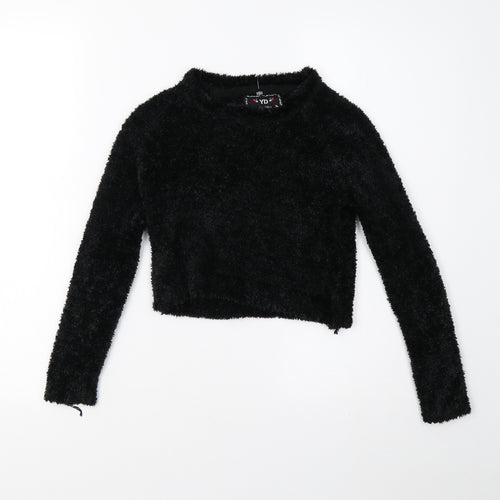 YD Girls Black   Pullover Jumper Size 7-8 Years